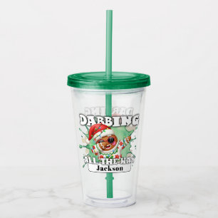 Vaso Acrílico Dabbing All Way Funny Gingerbread Navidades