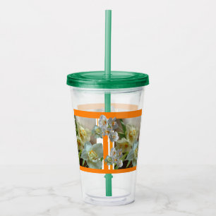 Vaso Acrílico Daffodils de la corona nupcial diseño Tumbler acrí