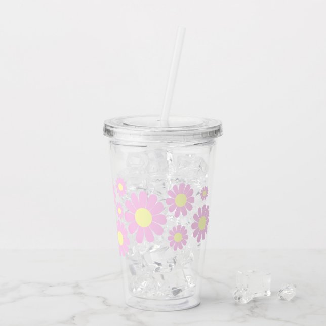 Vaso Acrílico Daisy Pink (Reverso (hielo))