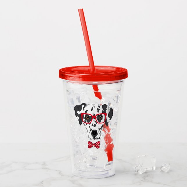 Vaso Acrílico Dalmatian de moda (Anverso (hielo))