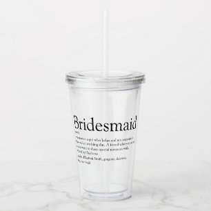 Vaso Acrílico Dama de honor Favor personalizado Definición