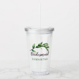 Vaso Acrílico Damas de Honor Foliage Personalizado