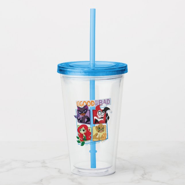 Vaso Acrílico DC Super Villain Chicas Es bueno ser malo (Anverso)