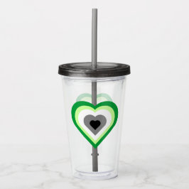 Vaso Acrílico de Corazón Aromántico Apilado