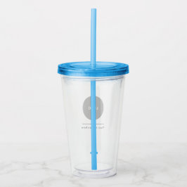 Vaso Acrílico de Logo Personalizado con Pajita Sin