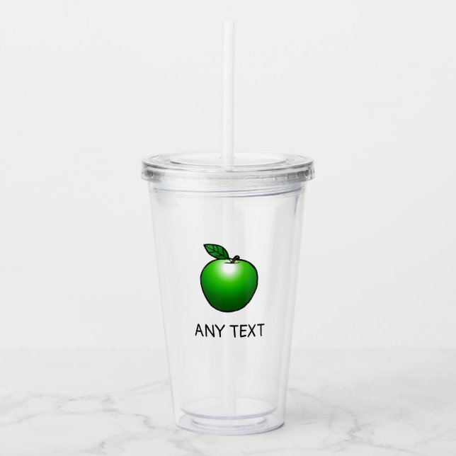 Vaso Acrílico de Manzana Verde (Anverso)