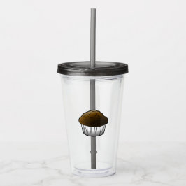 Vaso Acrílico de Muffin de Chocolate