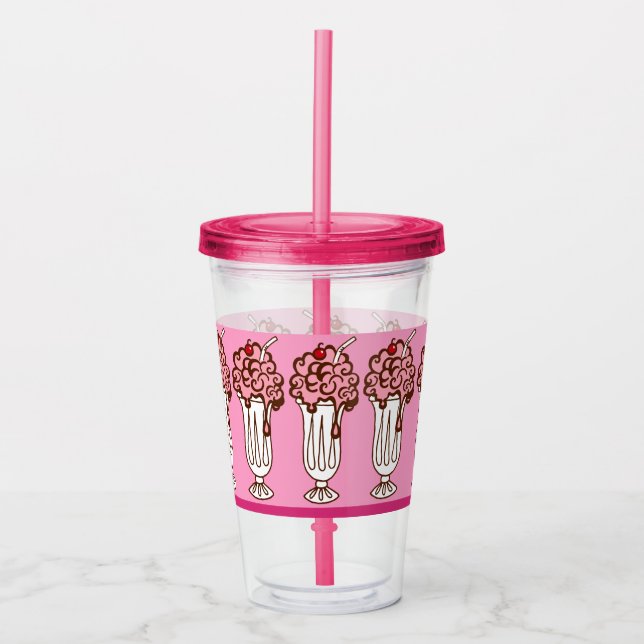 Vaso Acrílico de Tienda de Refrescos Retro (Anverso)