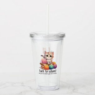 Vaso Acrílico ¿De Vuelta A La Escuela? Dame Yarn