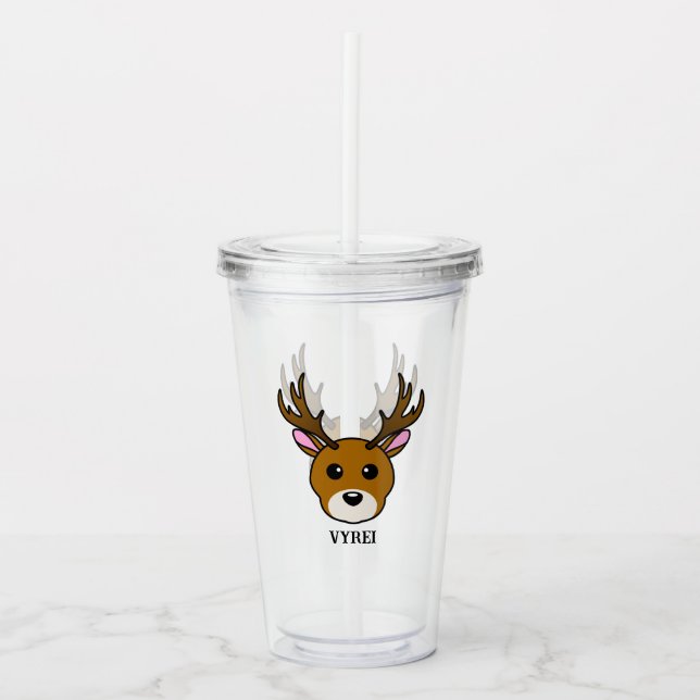 Vaso Acrílico Deer de Personalizado lindo (Anverso)