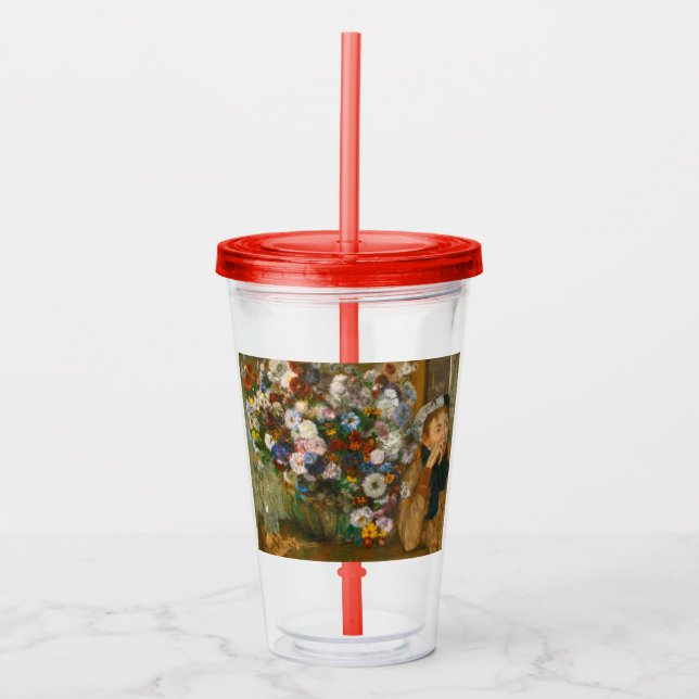 Vaso Acrílico Degas, una mujer sentada al lado de una bolsa de f (Anverso)