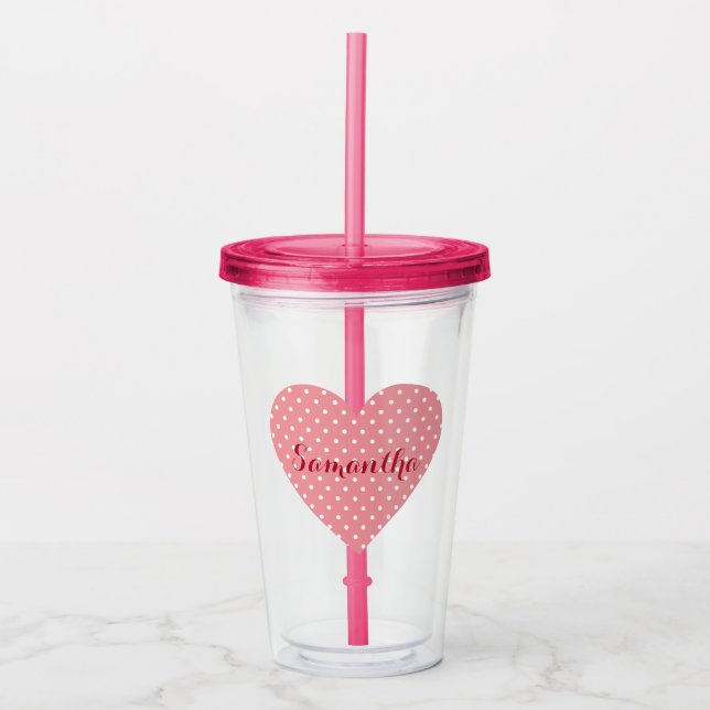 Vaso Acrílico Delicioso corazón (Anverso)