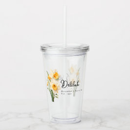 Vaso Acrílico Delilah Personalizado en Diciembre de Mes de Nacim