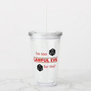Vaso Acrílico Demasiado Legal Malvado