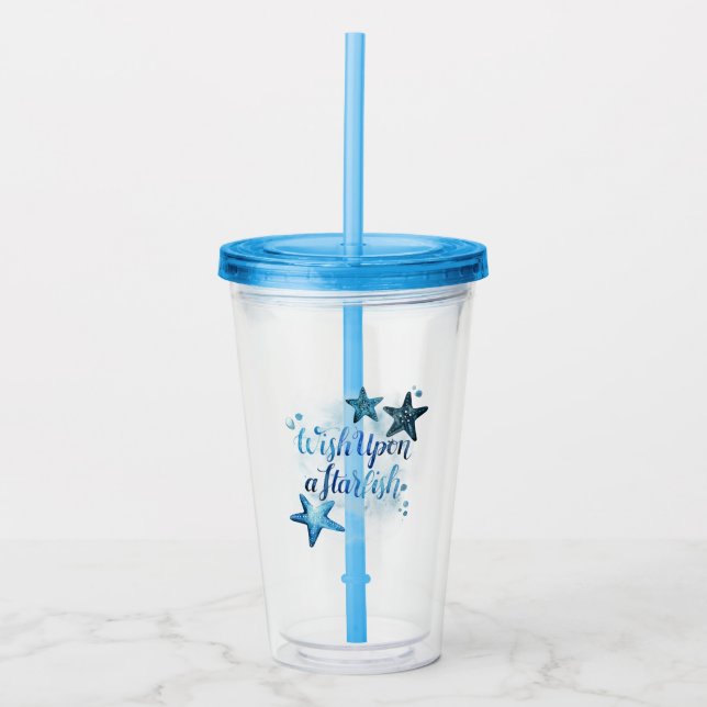 Vaso Acrílico Desear una estrella de mar (Anverso)