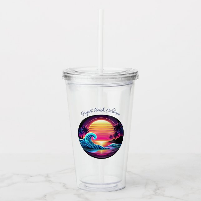 Vaso Acrílico Deslumbramiento de la superficie del sol (Anverso)