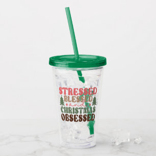 Vaso Acrílico Destacados, bendecidos y Navidades obsesionados