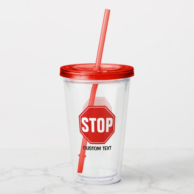 VASO ACRÍLICO DETENER RÓTULO (Reverso)