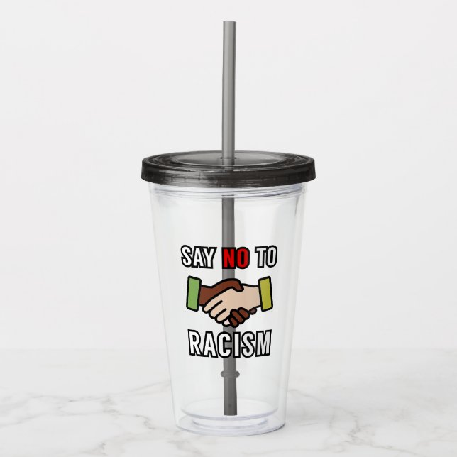 Vaso Acrílico Di No Al Racismo (Anverso)