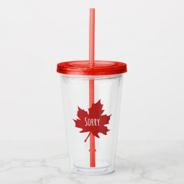 Vaso Acrílico Dia Canadá divertida