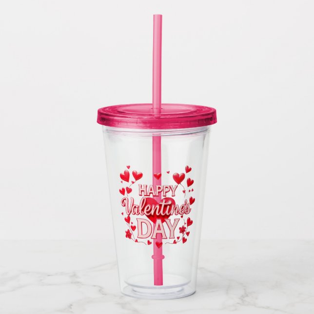VASO ACRÍLICO DÍA DE SAN VALENTÍN (Anverso)