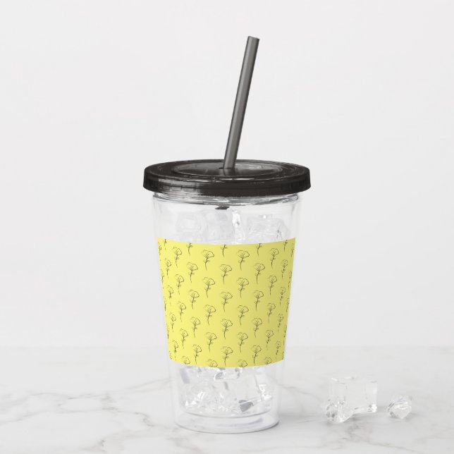 Vaso Acrílico Dibujo de disquete (Reverso (hielo))
