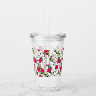 Vaso Acrílico Dibujo, fresa