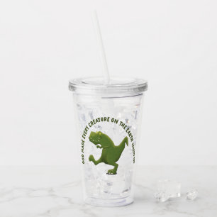 Vaso Acrílico Dibujos animados divertidos de T rex Dios hizo tod