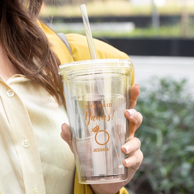 Vaso Acrílico Dijo Sí, la Cuestión del Partido Compromiso (Subido por el creador)