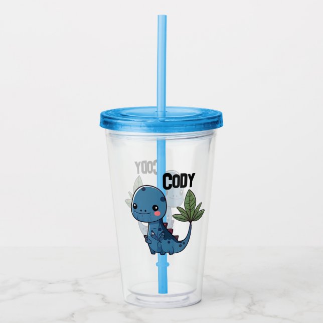 Vaso Acrílico Dinosaurio cutáneo (Anverso)