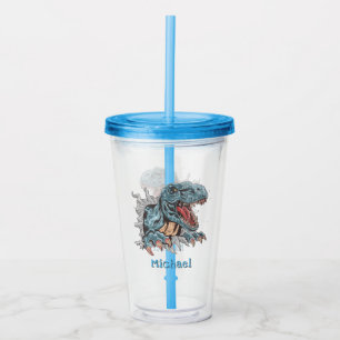 Vaso Acrílico Dinosaurio T-Rex personalizado