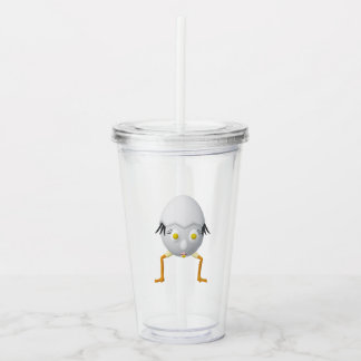 Vaso Acrílico Diseño adorable de personaje de huevo extravagante