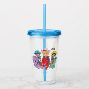 Vaso Acrílico Diseño de amigos de Dino Ranch