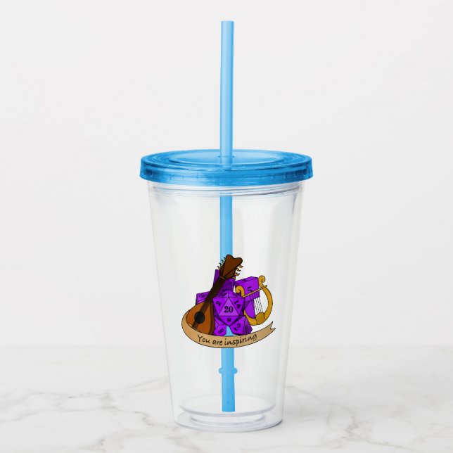 Vaso Acrílico Diseño de Bard Dice (Anverso)
