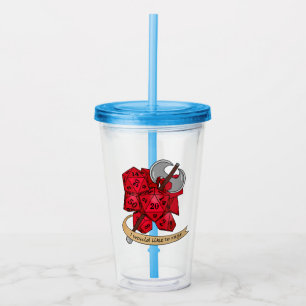 Vaso Acrílico Diseño de dados bárbaros