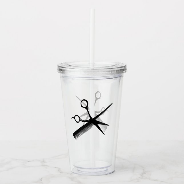 Vaso Acrílico Diseño de Esteticista (Anverso)