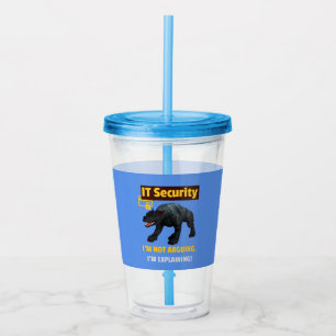 Vaso Acrílico Diseño de humor tecnológico divertido que explica 