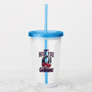 Vaso Acrílico Diseño de juegos con auriculares
