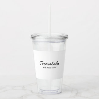 Vaso Acrílico Diseño de letra minimalista para damas de honor mo
