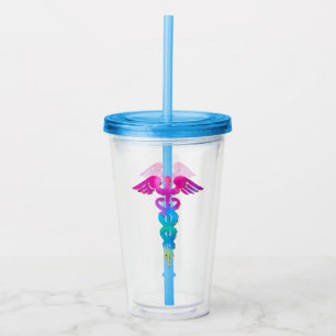 Vaso Acrílico Diseño de logotipos médicos coloridos y encantador