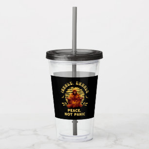 Vaso Acrílico Diseño de Meditación de Bigfoot Paz No Pánico