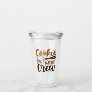 Vaso Acrílico Diseño divertido de galletas de pan