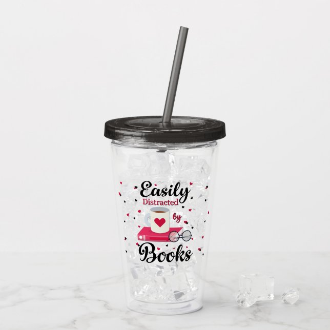 Vaso Acrílico Distraído fácilmente por libros (Reverso (hielo))
