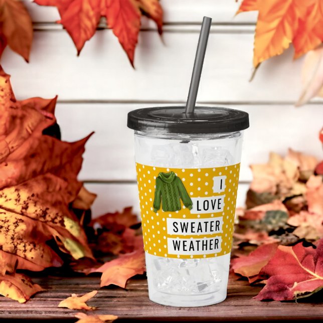 Vaso Acrílico Diversión Me Encanta El Tiempo El Polka Blanco El  (Same design on opposing sides. )