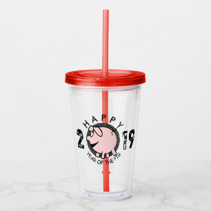 Vaso Acrílico Divertido 3 Personalizados personalizado de Año Ce