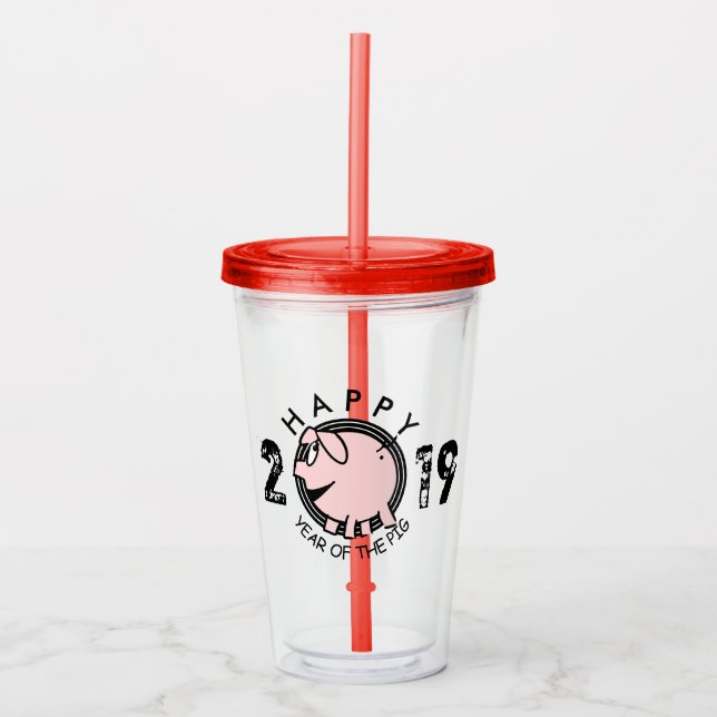 Vaso Acrílico Divertido 3 Personalizados personalizado de Año Ce (Anverso)