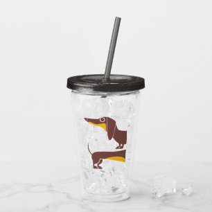 Vaso Acrílico Divertido dachshund lindo para padres de perros la