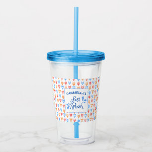 Vaso Acrílico Divertido tema "Última salpicadura" Bachelorette p