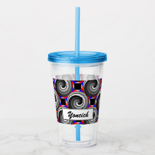 Vaso Acrílico Doble espiral Yin Yang por Kenneth Yoncich