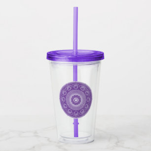 Vaso Acrílico Dodecahedron del universo espiritual Mandala Tumbl
